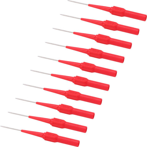 10 Pièces Connecteurs Jack 4.0mm Auto, Pointes de Test 1mm Non Pénétrantes pour Câbles Électriques 26.010 Rouge
