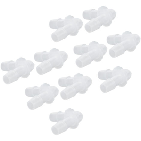 10 Pièces Coude à 90° en Plastique pour Tuyaux, Raccord en L Conique, Diamètre 9.5mm, Jonction Robuste