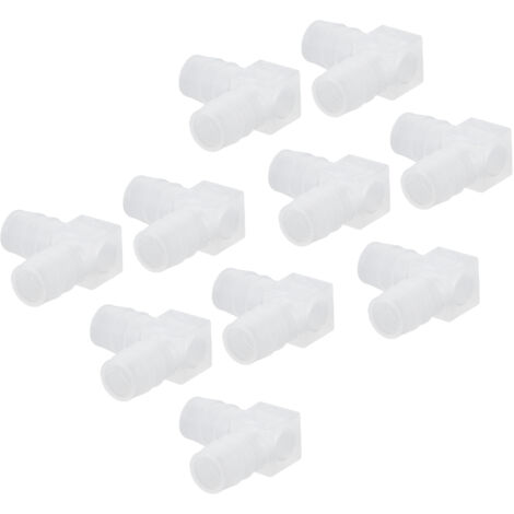10 Pièces Coude à 90° en PVC pour Aquarium, Raccord en L 10mm avec Embouts Barbelés