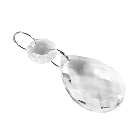 10 Pièces Cristaux en Verre Clair pour Lustre Pendentif Accessoires DIY
