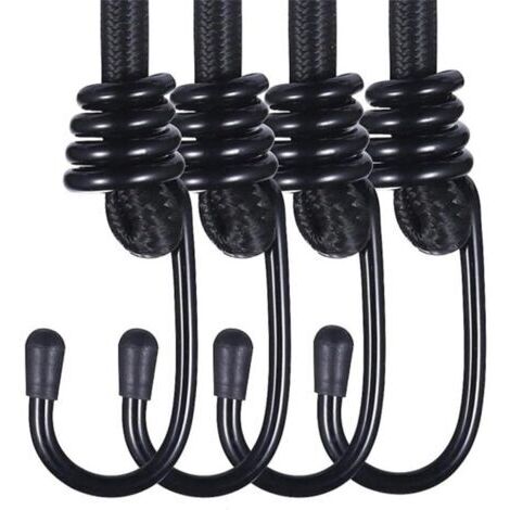 10 pièces Crochet extenseur, Elastique de Tension Corde à bâche, Corde élastique avec Crochet, Elastique de Tension avec Crochet pour Voile d'ombrage, Jardin, vélo, Voiture, tarp