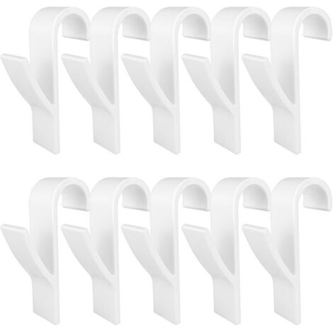 10 Pièces Crochet Seche Serviette,Crochet Radiateur Seche Serviette,Peignoirs,Plastique,pour Tous Les Radiateurs Standards,Salle de Bain et Cuisine,Flexibles,Amovibles(Blanc)