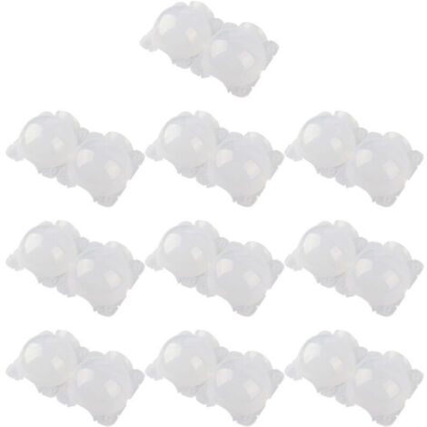 10 pièces de 12 cm de dispositif d'enracinement de plantes, boîte de greffage de boule de propagation haute pression, blanc,DUBUNS