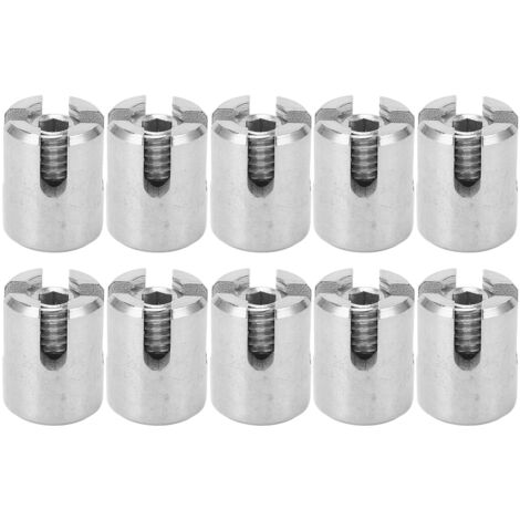 10 pièces de colliers de serrage croisés en acier inoxydable pour garde-corps métalliques, pour usage intérieur et extérieur, M10, 4 mm / 0,16 pouce
