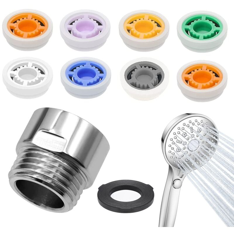 10 Pièces de Douche Limiteur de Débit, Kit Limiteur de Débit d'eau, Pour Cuisine Salle de Bain 4L/ 5L/ 6L/ 7L/ 8L/ 9L/ 10L/ 12L