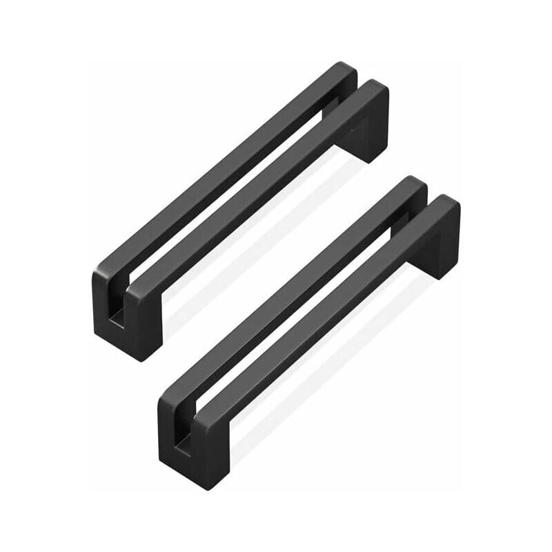 10 pièces de poignée d'armoire de cuisine avec poignée de porte à vis en alliage de zinc poignée de porte de tiroir de cuisine (noir)