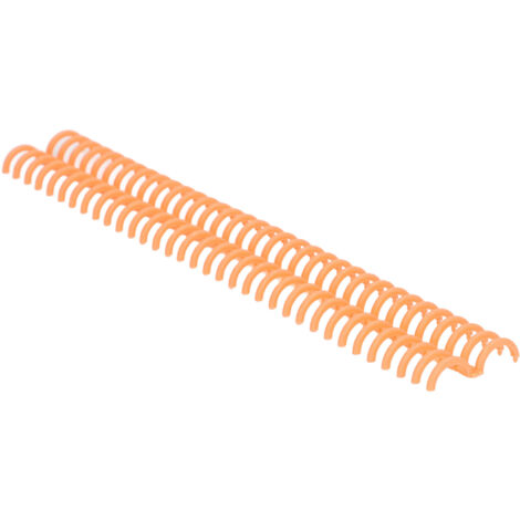 10 Pièces de Spirales de Reliure 34 Trous en Polypropylène Résistant pour Fournitures de Bureau Orange