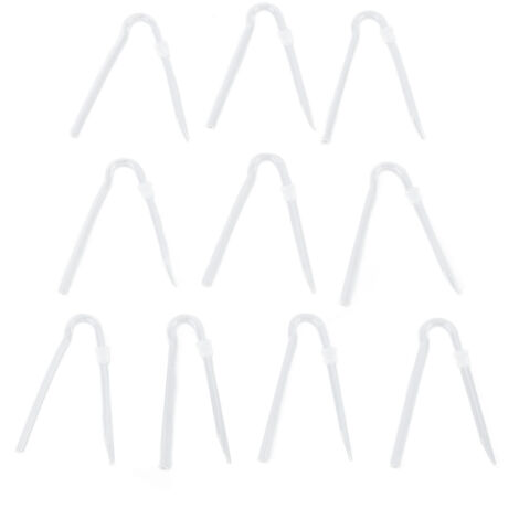 10 pièces de tubes de remplacement préformés en forme R pour embouts BTE, avec verrou de tube 3.6 x 2mm pour aides auditives