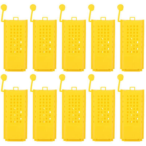 10 Pièces d'élevage d'apiculture, Cages d'abeille en Plastique Transportant Le Kit de Tasse de Receveur Cages équipement d'outil d'apiculteur