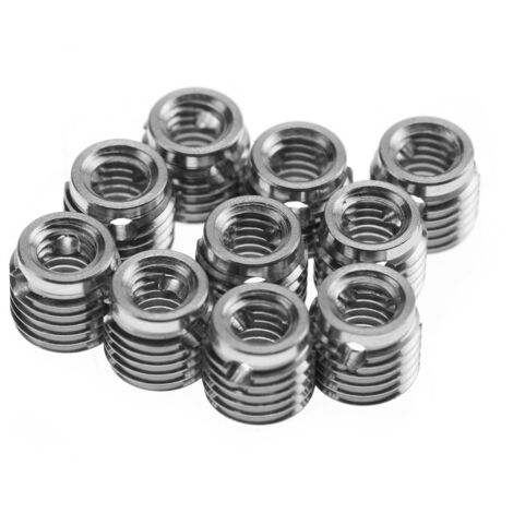 10 pièces d'inserts filetés autotaraudeurs en acier inoxydable 307 (intérieur M50,8 extérieur M81,0)