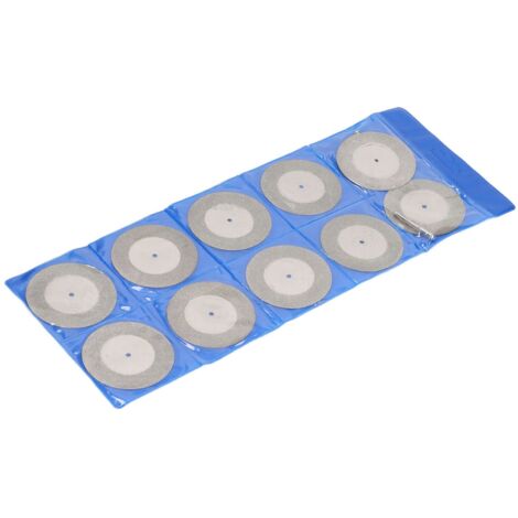 10 pièces disque de coupe diamant mince avec tige ronde meule de ponçage pour bois métal pierre 60mm/2,4 pouces