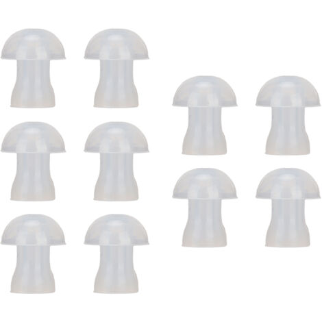 10 Pièces Dômes Universels Souples pour Aides Auditives, Embouts de Remplacement Taille M 11mm/0.43in pour Prothèses Auditives