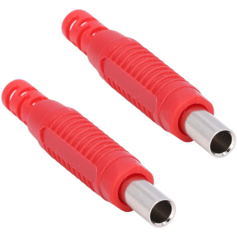 10 Pièces Douilles Banane Femelle en Laiton avec Manchon Isolant PA, Connecteur de Câble Rouge J.10031
