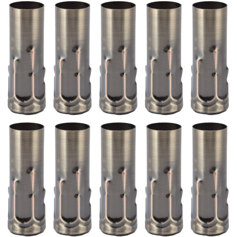 10 pièces E14 Tube en métal pour bougie support de lampe Base de lampe accessoires d'éclairage 25x80mm Bronze