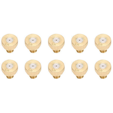 10 pièces eau du robinet basse pression atomiseur pulvérisateur buse laiton eau brumisation saupoudrer 0.5mm