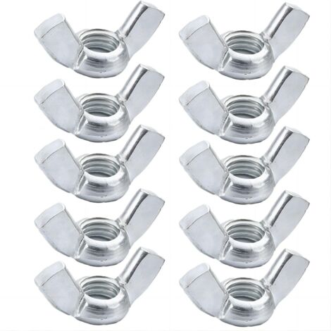 10 Pièces Écrou Papillon M10 en Acier Inoxydable, Wing Nuts, pour Boulon, Utilisation Intérieure et Extérieure