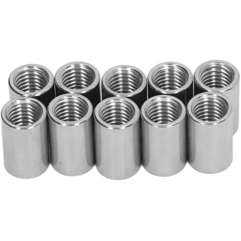 10 Pièces Écrous d'Accouplement pour Tige Ronde Filetage Femelle Acier Inoxydable 304 M12x1.75 Longueur 25mm