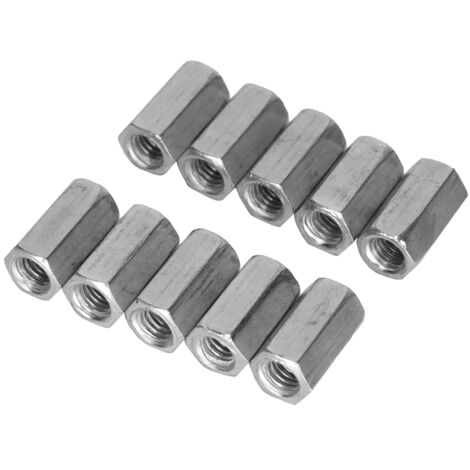 10 pièces Écrous Hexagonaux Allongés M6x25 pour Assemblage Fileté