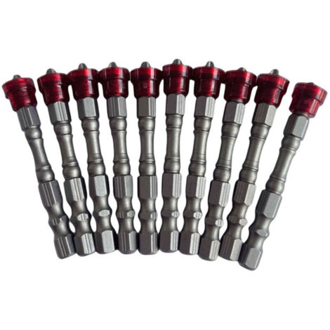 10 Pièces Embout de Tournevis Cruciforme PH2 Foret Magnétique de 65 mm Mèche Pour Cloison Sèche à Queue Hexagonale