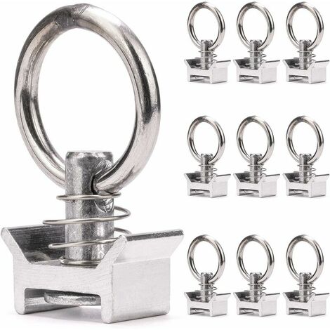 10 Pièces Embout Simple 1000 Dan kg Embout pour Rails D'avion Anneau D'arrimage pour Rail d'Drrimage