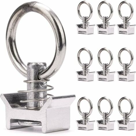 10 Pièces Embout Simple 1000 Dan kg Embout pour Rails D'avion Anneau D'arrimage pour Rail d'Drrimage