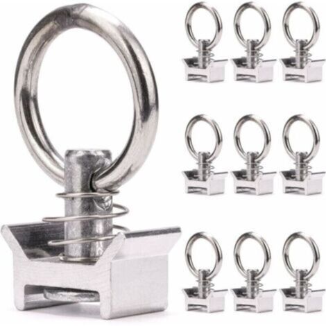10 Pièces Embout Simple 1000 Dan kg Embout pour Rails D'avion Anneau D'arrimage pour Rail d'Drrimage