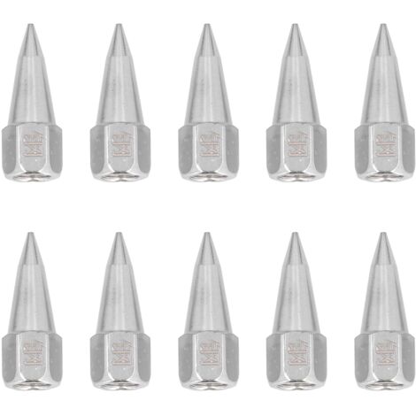 10 Pièces Embouts de Graisse Standard Pointus pour Pistolet Manuel Pneumatique Raccord Huile 1/8 Pouce