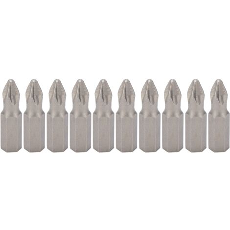 10 Pièces Embouts de Tournevis Cruciformes 25mm Acier Allié S2 Magnétiques Antidérapants pour Perceuse Électrique
