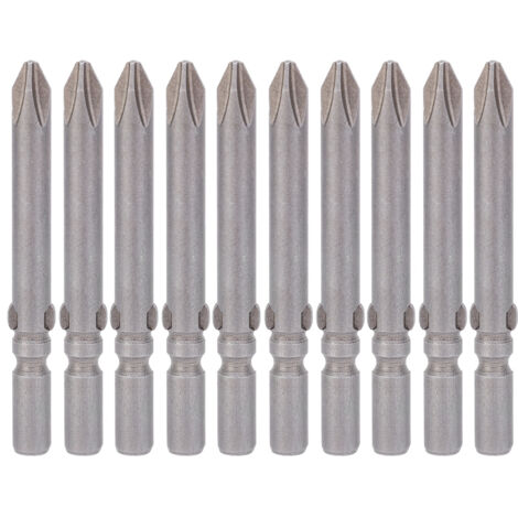 10 pièces embouts de tournevis électrique 6mm acier allié S2 magnétique cruciforme set 802