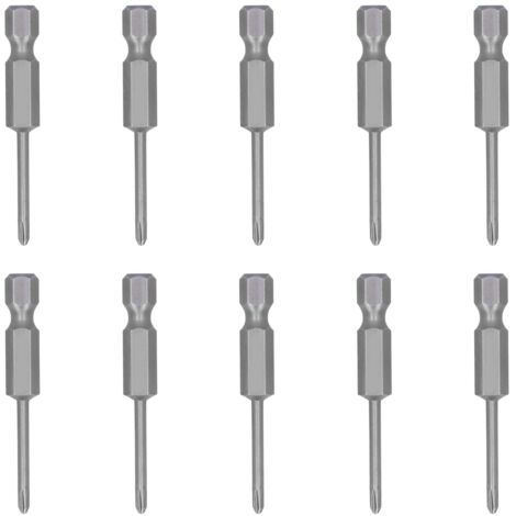 10 Pièces Embouts de Tournevis Électrique Croisés Magnétiques en Acier Allié 2,5mm