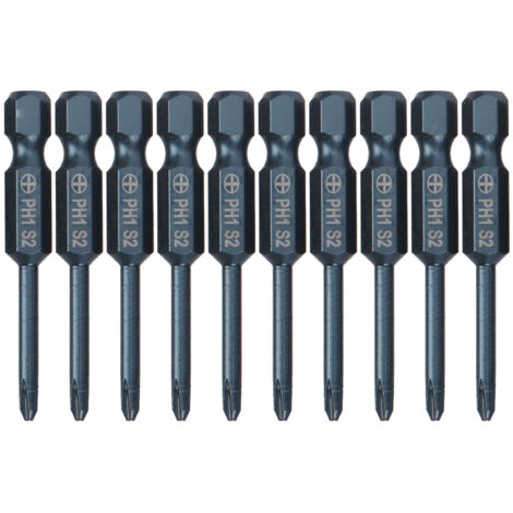 10 Pièces Embouts de Tournevis Électrique Croix Acier Alliage S2 Résistant aux Chocs Outillage
