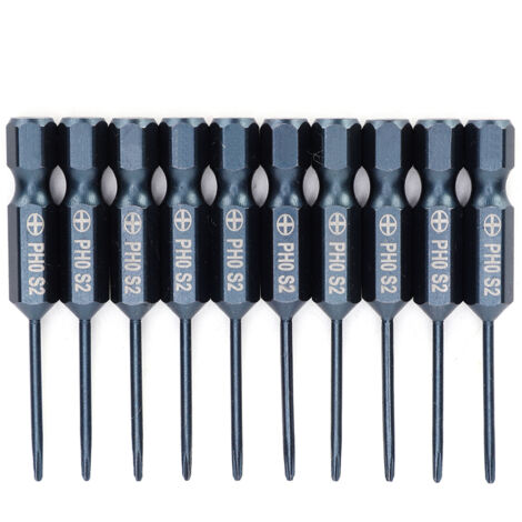 10 Pièces Embouts de Tournevis Électrique Croix Résistance aux Chocs Acier Allié S2 Outillage