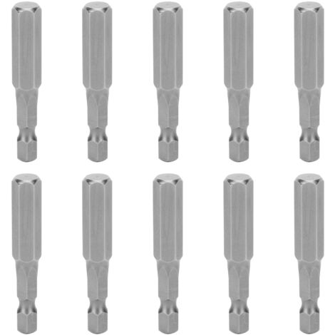 10 Pièces Embouts de Tournevis Électrique Magnétiques en Acier Allié S2 Trempé, Douille Hexagonale 8mm 50mm