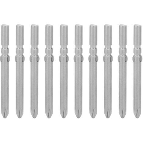 10 Pièces Embouts de Tournevis Magnétiques 5mm en Acier Allié S2 pour Vis Cruciformes
