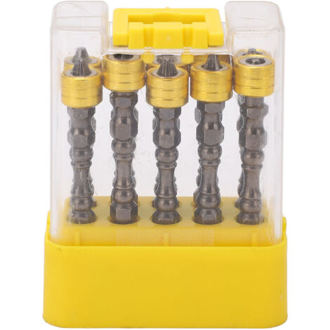 10 pièces embouts de vissage magnétiques 1/4 pouce double extrémité en acier allié pour perceuse à main, tête cruciforme et douille hexagonale