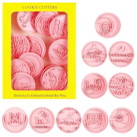 10 Pièces Emporte-pièces Biscuits Eid Mubarak Fête Islamique Moule à Gâteaux
