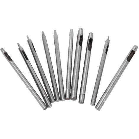 10 pièces Emporte-pièces Ronds Creux 0.5-5mm pour Travail du Cuir et Maroquinerie DIY