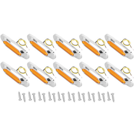 10 pièces/ensemble 16 LED feu de position latéral de camion de remorque 1200LM clignotant lampe IP67 étanche pour véhicules 12-24V jaune