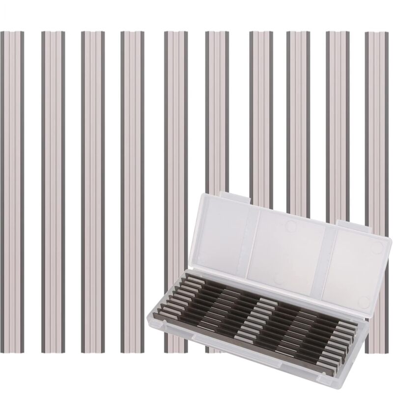 10 Pièces Ensemble de Rabot Electrique Lame, 82mm Raboteuse, pour Rabot Bosch HSS Lame, 82x5.5x1.2mm, pour Rabots Makita, Black & Decker, Bosch,