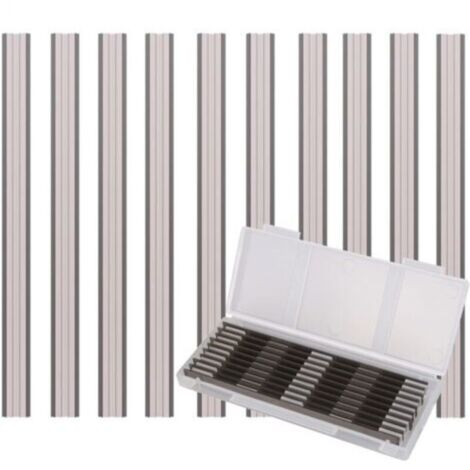 10 Pièces Ensemble de Rabot Electrique Lame, 82x5.5x1.1mm, pour Rabots Makita, Black & Decker, Bosch, DeWalt et Elu