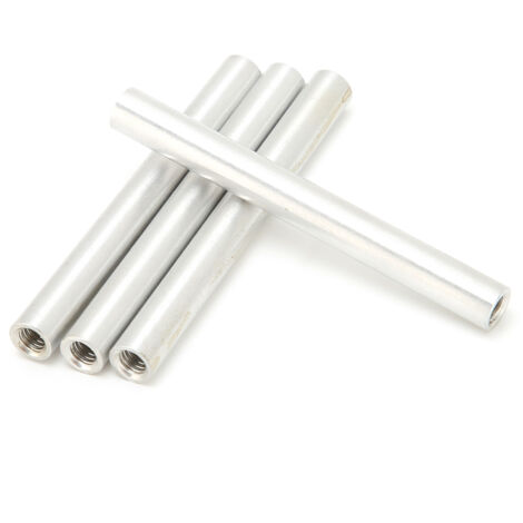 10 Pièces Entretoises Filetées Femelles Rondes en Alliage d'Aluminium M4x0.7mm - Longueur 48mm