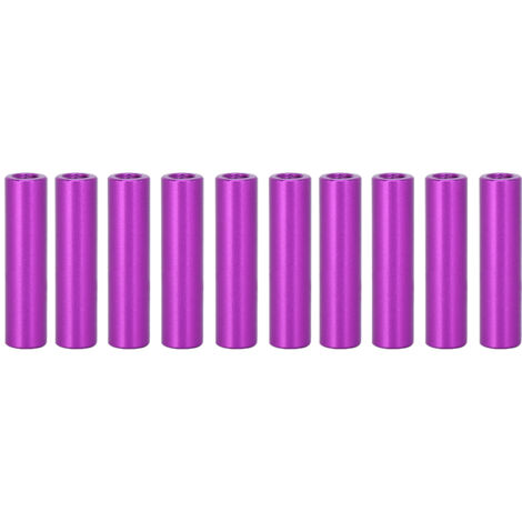 10 Pièces Entretoises Filetées M3x20 en Aluminium, Espaceurs Ronds Violets pour Électronique