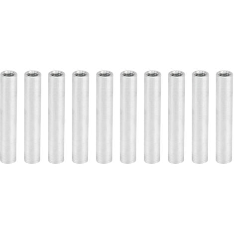 10 Pièces Entretoises Rondes en Alliage d'Aluminium Filetage Femelle M4x0.7mm Longueur 40mm pour Assemblages Électroniques
