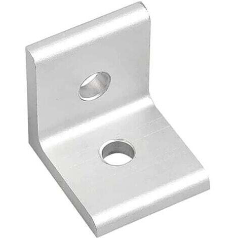 10 Pièces équerre de Fixation Metal, équerre de Fixation(30 x 30 x 26mm), équerre étagère Angle 90 Degrés Equerre, Equerre Metal pour Aluminium (30 x 30 x 26mm)