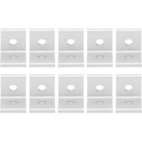 10 Pièces Équerres d'Angle en Aluminium L 90° Fixation pour Profilés Industriels 3030 à 2 Trous