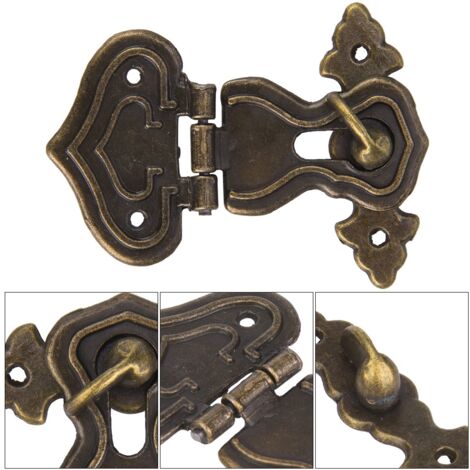 10 Pièces Fermoir de Coffre en Alliage Zinc Style Vintage, Serrure Antique pour Boîte à Bijoux