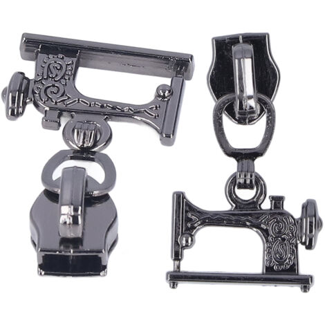 10 Pièces Fermoirs de Fermeture Éclair en Métal pour Sacs, Valises et Vêtements, Compatibles Machine à Coudre, Couleur Argenté