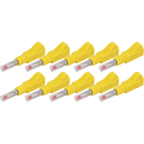 10 Pièces Fiches Banane Télescopiques 4mm 600V CAT II 32A avec Gaine PE pour Équipement Industriel et Sécurité 3C