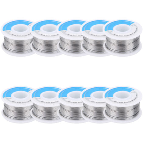 10 Pièces Fil Étain Haute Pureté pour Soudure, Bas Point de Fusion, Fournitures Soudage 1mm 100g