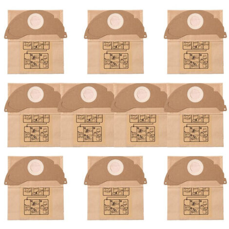 10 pièces filtre à vide sac poussière collection sac poubelle 6.904-322.0 sacs sous vide pour pièces aspirateur A2004 WD2